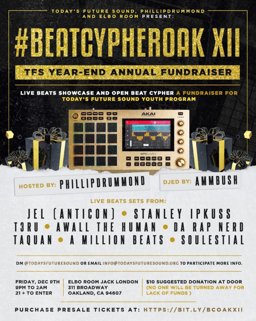 #BeatCypherOAK XII / Year-end Annual Fundraiser at Elbo Room