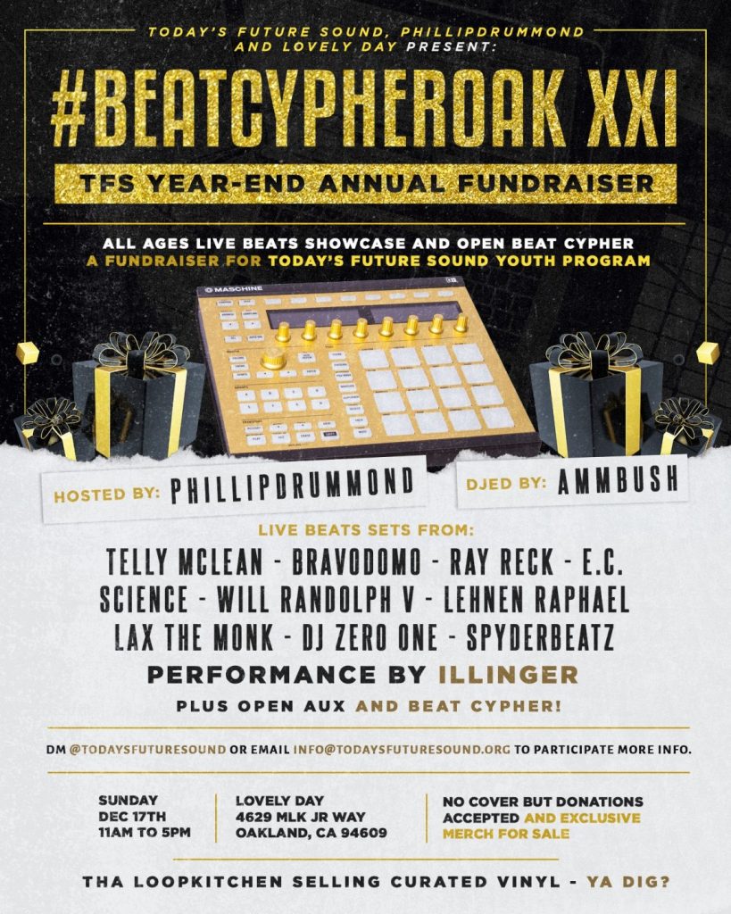 #BeatCypherOAK XXI (21) and Year-end Annual Fundraiser